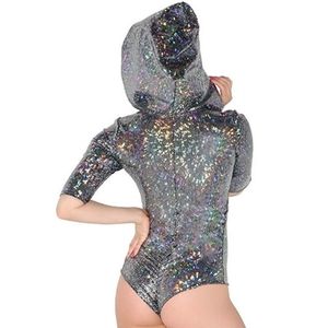 I Heart Raves Holographic Hooded Romper